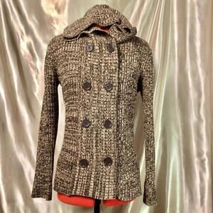 Cottagecore button up hooded cardigan sweater!